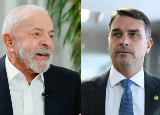Levantamento mostra Lula com 42% e Flávio Bolsonaro com 41% nas intenções de voto.